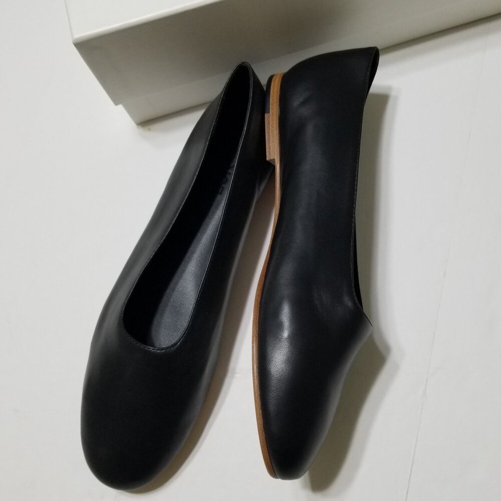 NIB Vince Maxwell Italian Leather Ballet Flat Gloveβ Shoes in Black $225 - Picture 3 of 10